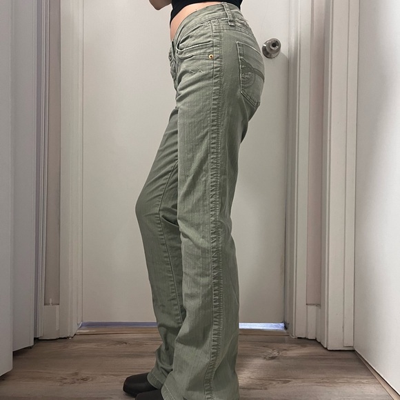 Sage Green Lowrise Jeans - Picture 4 of 5